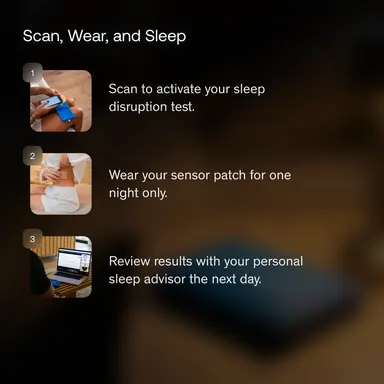 Phone tapping the Daybreak Dock on a bedside table